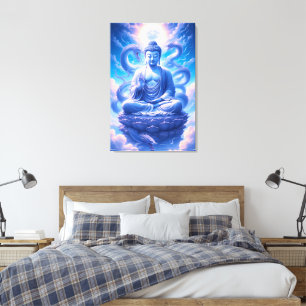 Mystieke Draak Boeddha Meditatie Canvas Afdruk