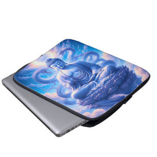 Mystieke Draak Boeddha Meditatie Laptop Sleeve