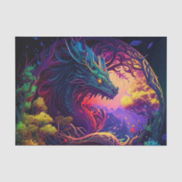 Mystieke Dragon Enchanted Forest Fantasy Decoupage Tissuepapier