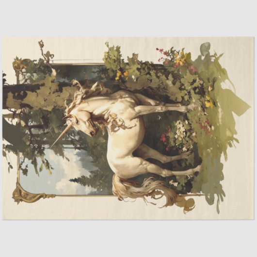  Mystieke Eenhoorn Tissuepapier (Voorkant)