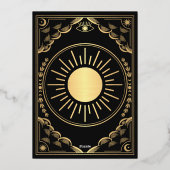 Mystieke Elegante Gouden Tarot Gotische Huwelijk Folie Uitnodiging (Achterkant)