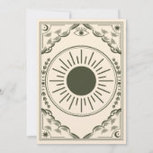 Mystieke Elegante Olijf Tarot Gotische Huwelijk Kaart (Achterkant)