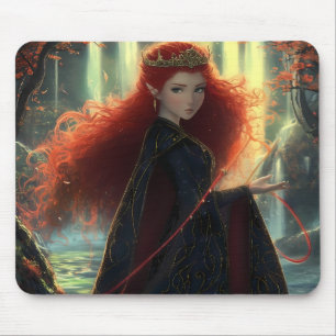 Mystieke Elf in een Fantasy Forest Muismat
