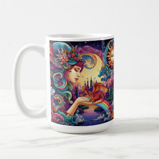 Mystieke Elfen- & Baby Draak Fantasywereld Koffiemok