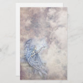 Mystieke Engel met Sterren Briefpapier (Voorkant / Achterkant)