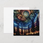 Mystieke Etherische Kunst met Bomen en Nachthemel (Voorkant / Achterkant)