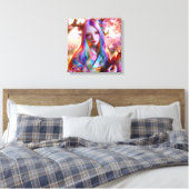  mystieke etherische vrouw met vlinders canvas afdruk (Insitu (Slaapkamer))