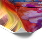 mystieke etherische vrouw met vlinders poster (Hoek)