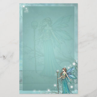 Mystieke Fairy Fantasy Art Blauwgroen Briefpapier