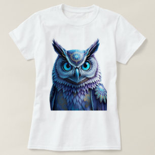 Mystieke Fantasy Uil T-Shirt   Spiritueel Mandala