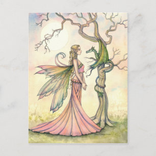 Mystieke fee- en drakenkunst briefkaart