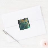 Mystieke Feline Vierkante Sticker (Envelop)