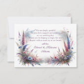 Mystieke Floral Forest Wedding Bedankkaart (Achterkant)