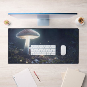 Mystieke Forest Desk Mat met Eekhoorn & Paddenstoe