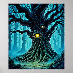 Mystieke Forest Eye Tree Art Poster