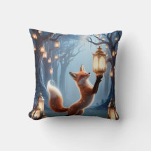Mystieke Fox Spirit Pillow - Betoverd bos