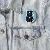Mystieke Galaxy Kat Knoop – Kosmisch Derde Oog Rui Ronde Button 5,7 Cm (In situ)