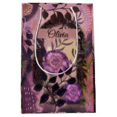 Mystieke gemengde-media bloemenboog Paars Roze Medium Cadeauzakje (Voorkant)