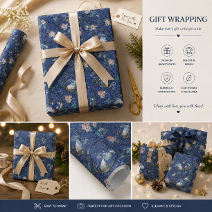 Mystieke gotische bloemvlinder naadloos patroon cadeaupapier
