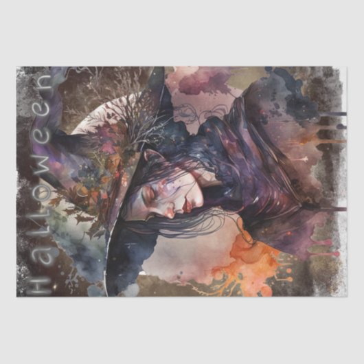 mystieke gotische heks tissuepapier (Voorkant)