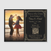 Mystieke gouden QR code foto Opslaan van de datum  (Voorkant)