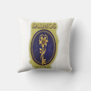 Mystieke Gouden Sleutel & Bloei: Elegant Logoontwe Kussen