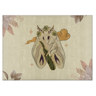 Mystieke Graphic, Beige Fae Moth Art Snijplank