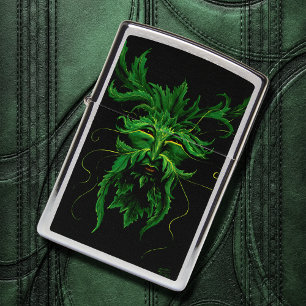 Mystieke Greenman Bosgeest Blad Gezicht Fantasie