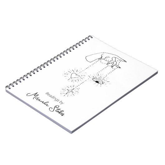 Mystieke Hand Hemelse Magick Zwart & Wit Notitieboek (Linkerzijde)