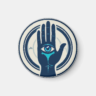 👁️ Mystieke Hand Met Centraal Oog Voor Spirituele Magneet