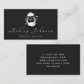 Mystieke handen en derde oog maan paranormaal visitekaartje (Voorkant / Achterkant)