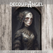 Mystieke heks: Clarissa - Decoupage - Tissuepapier