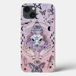 Mystieke heksenachtige esthetiek Trendy Halloween iPhone 13 Hoesje