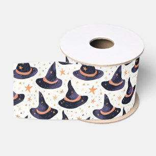 Mystieke Heksenhoed & Sterren Halloween  Grosgrain Lint