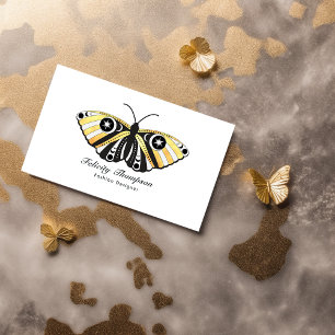 Mystieke Hemelse Gouden Moten QR Code Visitekaartje
