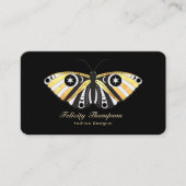 Mystieke Hemelse Gouden Moten QR Code Visitekaartje (Voorkant)