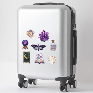 Mystieke Hemelse Sticker Blad | Tarot, manen, ca