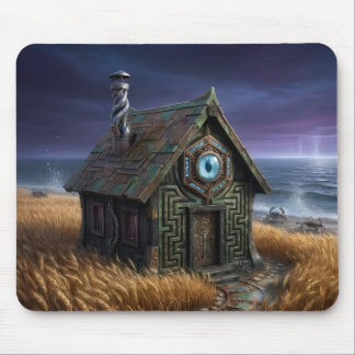 Mystieke hut langs de kust muismat