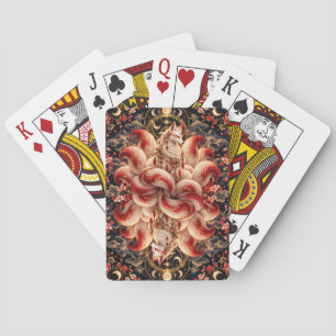 Mystieke Japanse Vossenkaart met Negen Staarten Pokerkaarten