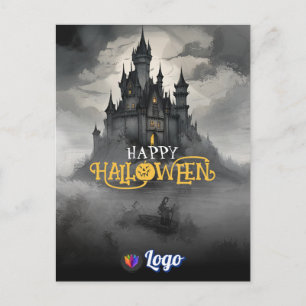 Mystieke Kasteel Halloween Gotische Griezeldesign Briefkaart