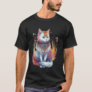 Mystieke Kat Fantasie Kitten Esoterische Kat Miauw T-shirt