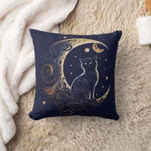 Mystieke Kat Maan - Celestial Gift Kussen
