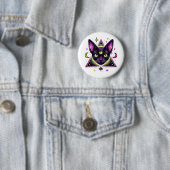 Mystieke Kat Ronde Button 5,7 Cm (In situ)