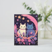 Mystieke katten onder de sterren Briefkaart (Staand voorkant)