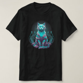 Mystieke koraalkat | ALLEEN ZWART T-shirt