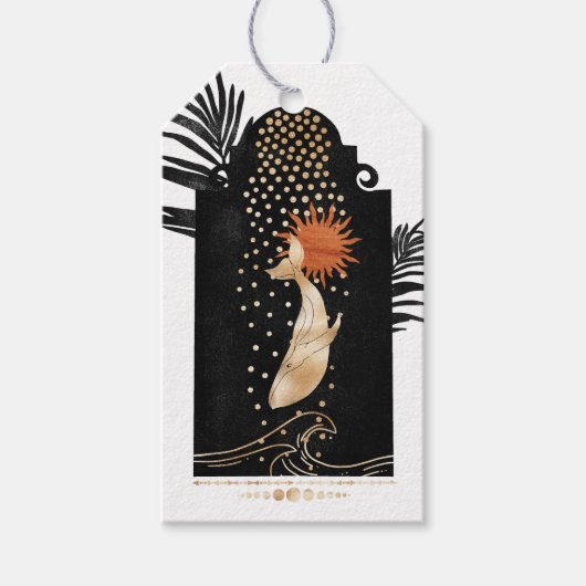 Mystieke Kosmische Zeevaart Cadeaulabel (Voorkant)