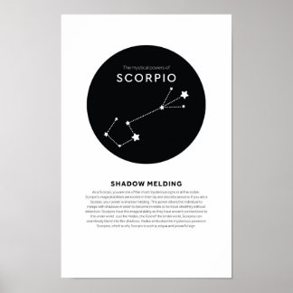 Mystieke Kracht van Schorpioen Astrologie Ster Zod Poster
