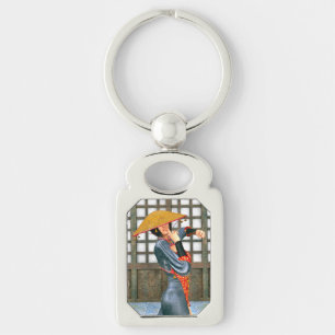 Mystieke krijgsprinses Oosterse fantasie stijl Sleutelhanger