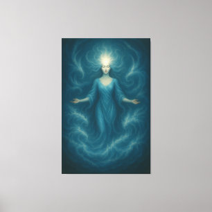 Mystieke Lichtgodin – Ethische Goddelijke Energie Canvas Afdruk