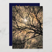 Mystieke maan Halloween uitnodiging (Voorkant / Achterkant)